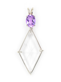 Clear Quartz and Amethyst Pendant - 1-JF-SP-131 Photo