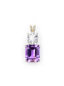 Amethyst and White Topaz Pendant - 1-JF-SP-133 Photo