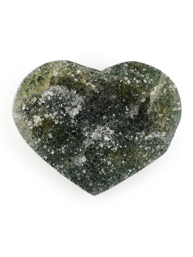 Green Amethyst Geode Heart - 638-JAK-07 - Exquisite Crystals