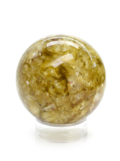 Yellow Lepidolite Sphere (Rare Variety)
