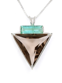 Smoky Quartz Angelic Star and Blue Tourmaline - 886-PJ-01 Photo