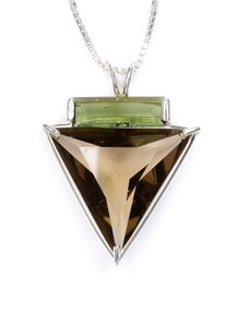 Smoky Quartz Angelic Star and Moldavite - 884-PJ-01 Photo