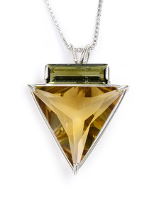 Citrine Quartz Angelic Star and Moldavite - 885-PJ-01 Photo