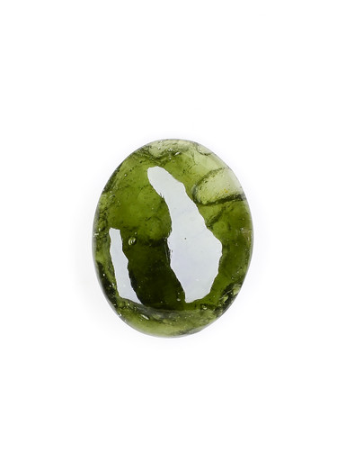 Moldavite cabochon polished for ritual work