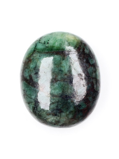 Emerald Pocket Stone (Carved Palm Stone)