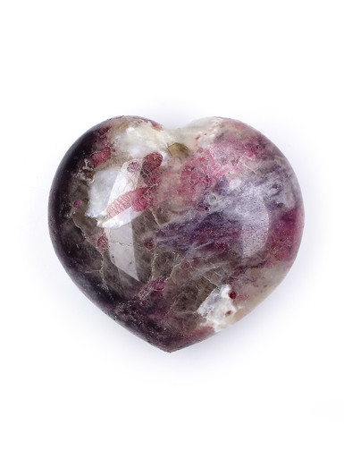 Tourmaline and Lepidolite in Quartz Heart