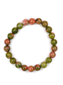 Unakite Bead Bracelet - 54-BGI Photo