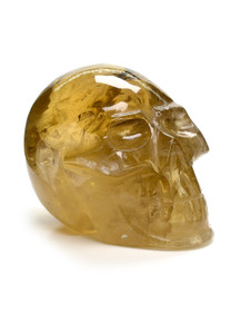 Citrine Rainbow Quartz Skull - 23C1366 Photo
