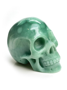 Green Aragonite Skull - 24C673 Photo