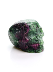 Ruby and Zoisite Crystal Skull - 24F2607 Photo