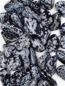 Snowflake Obsidian Tumbled Stones