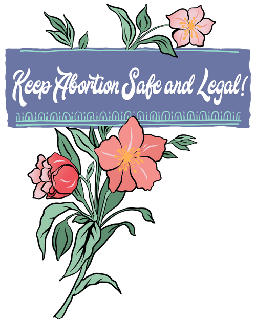 KEEP ABORTION SAFE AND LEGAL FEMINIST STICKER