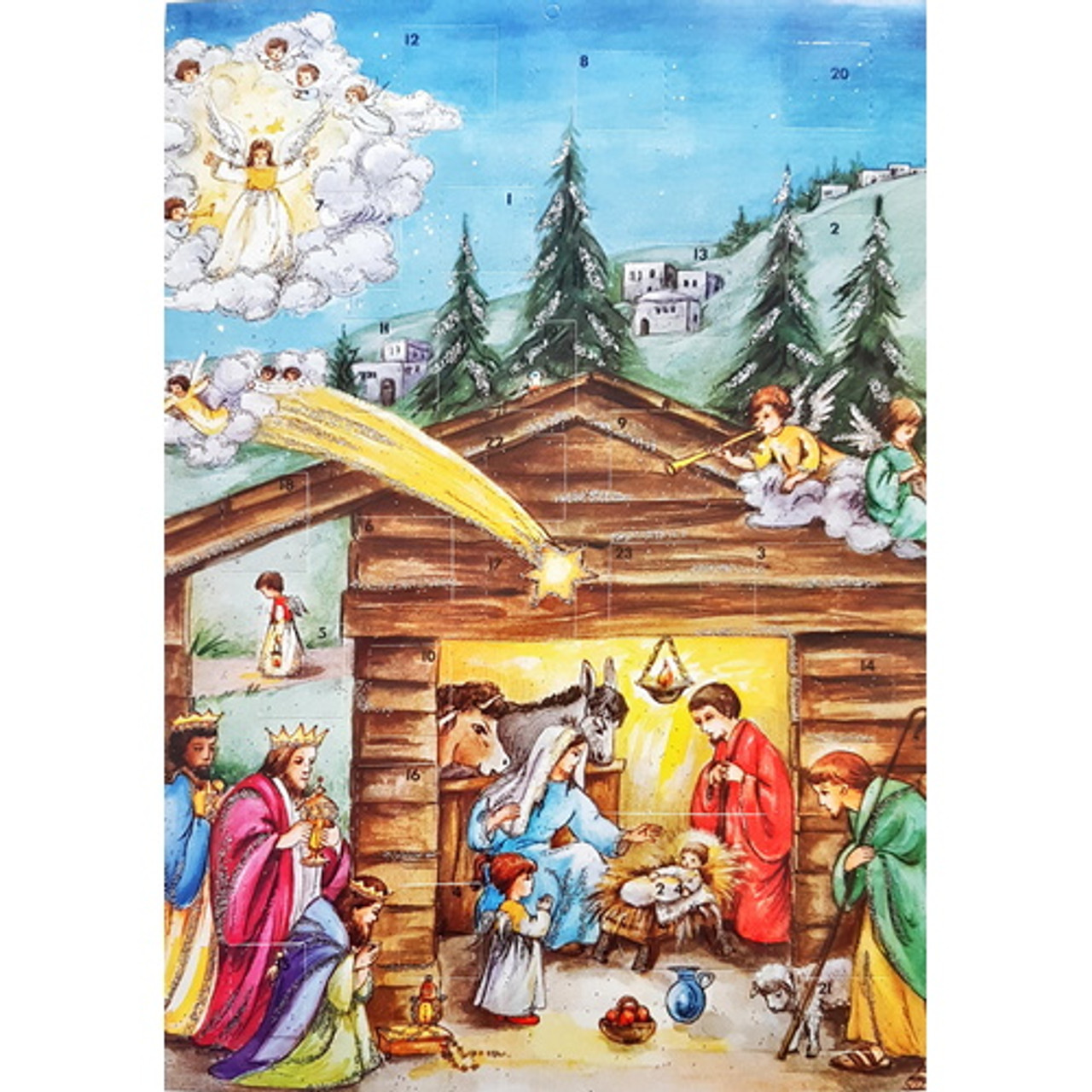 Advent Calendar with Angels The Square Gift Store