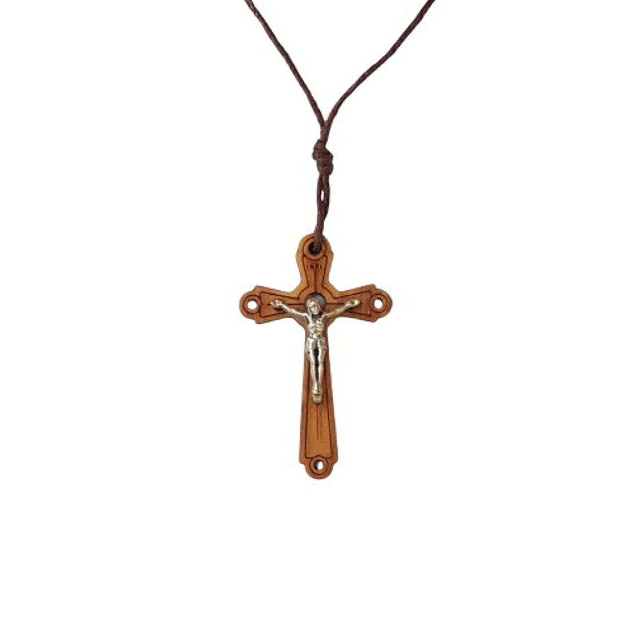 Handmade Rosewood Cross Necklace For Men