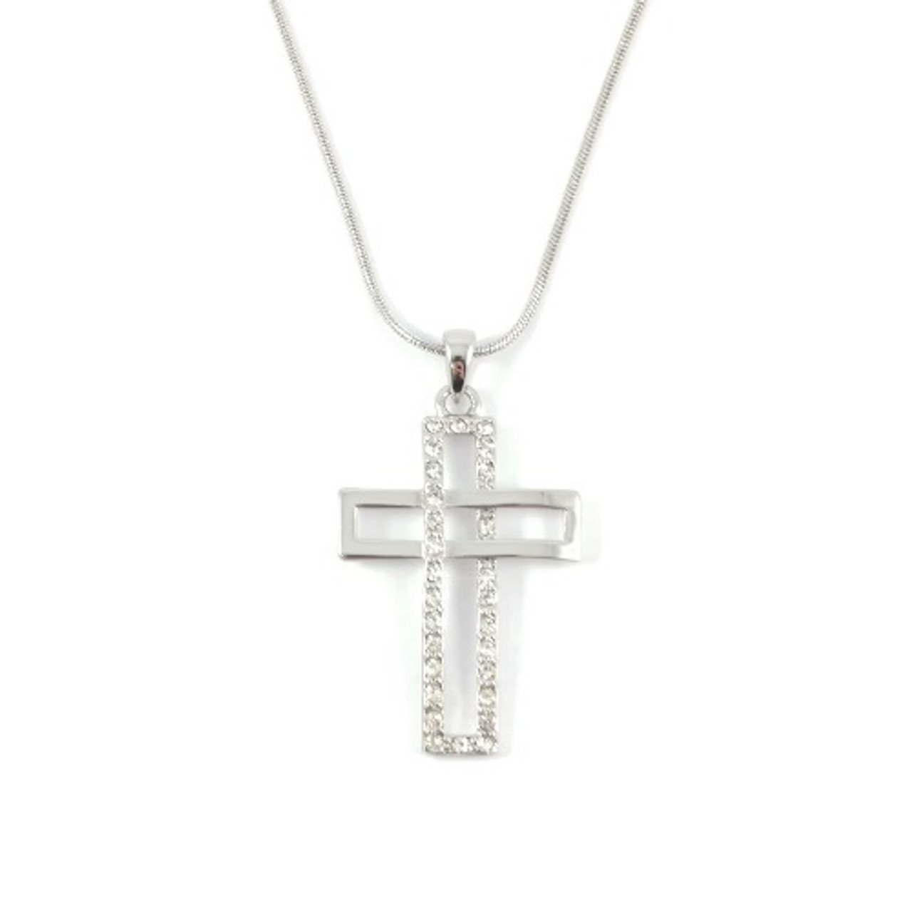 Necklace swarovski cross - Gem