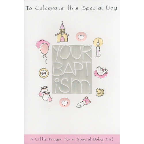 Baptism Card: To Celebrate This Special Day - Baby Girl