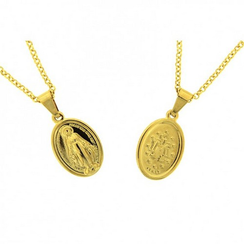 Miraculous Pendant 25mm  - Stainless Steel with Gold Plate