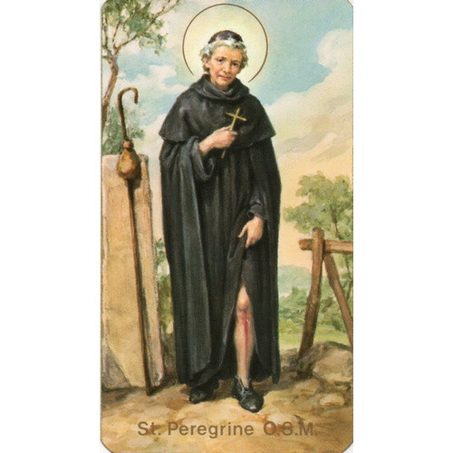 Holy Picture: St Peregrine - 5.5cm x 10cm