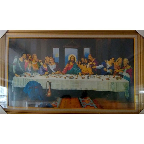 Framed Picture: Last Supper - X-Large 130cm x 67cm