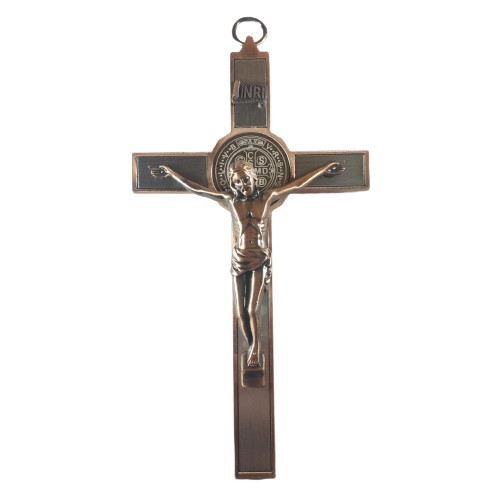 St Benedict Crucifix: 16cm Bronze