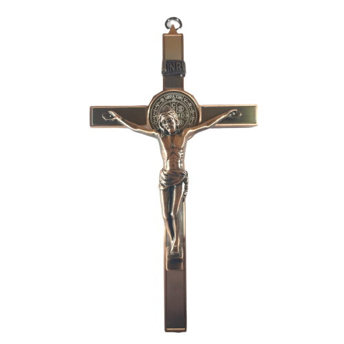 St Benedict Crucifix: 22cm Bronze