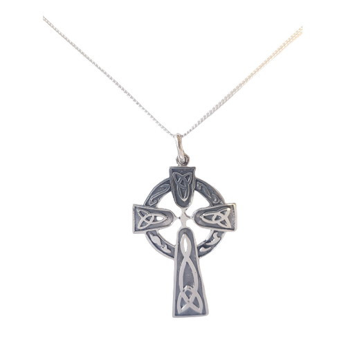 Sterling Silver Celtic Cross 40mm