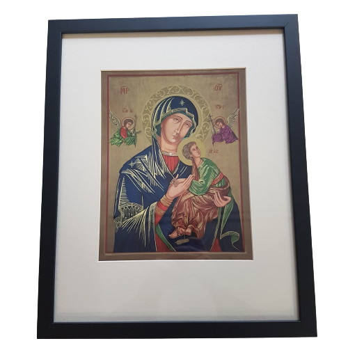 Framed Holy Picture: Our Lady of Perpetual Help Large