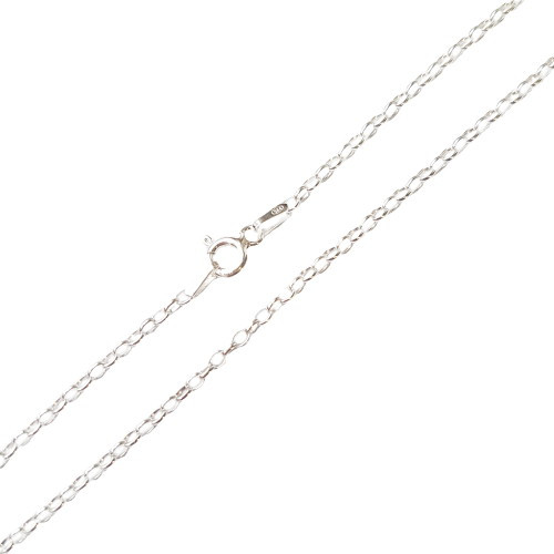 Sterling Silver Chain - Fine Belcher Oval 60cm