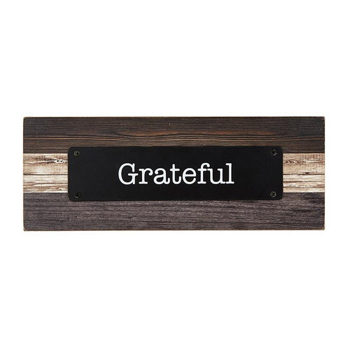 Plaque: Rustic Farmhouse Grateful