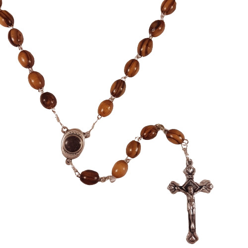 Rosary Beads: Olive Wood - Holy Earth Centrepiece