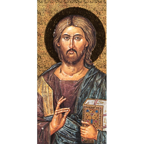 Bookmark: Christ The Teacher - Gold Background - 6.5cm x 13.5cm