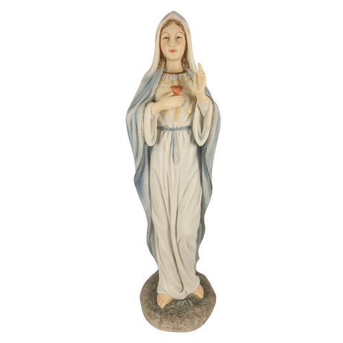 Statue: Sacred Heart Of Mary- Veronese Resin Statue- (21cm.)