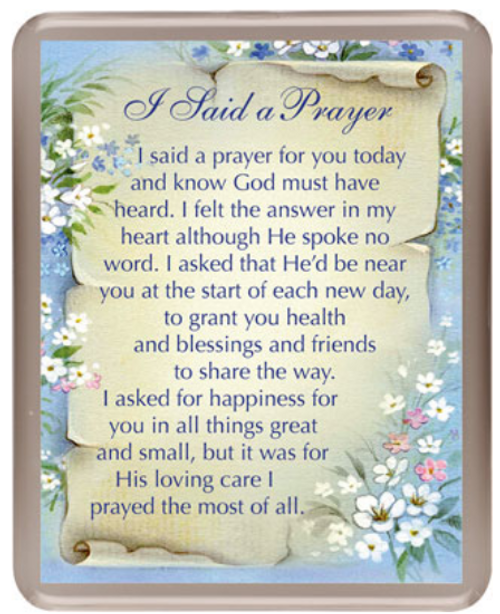 Magnet: Acrylic Fridge Magnet - I said a Prayer