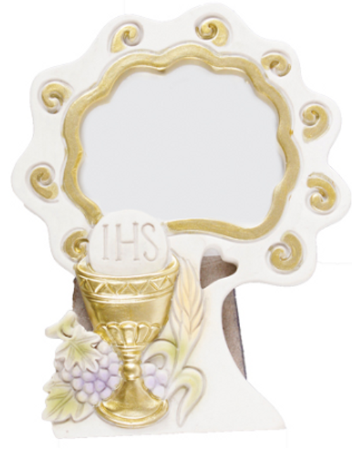 Resin Communion Photo Frame/Symbolic (4 1/8 inch)