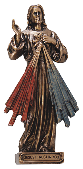 Veronese Resin Statue/Divine Mercy (3 1/2 inch)