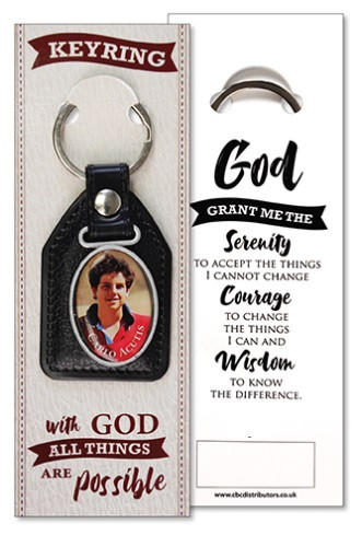 Faux Leather Key Ring/Carlo Acutis