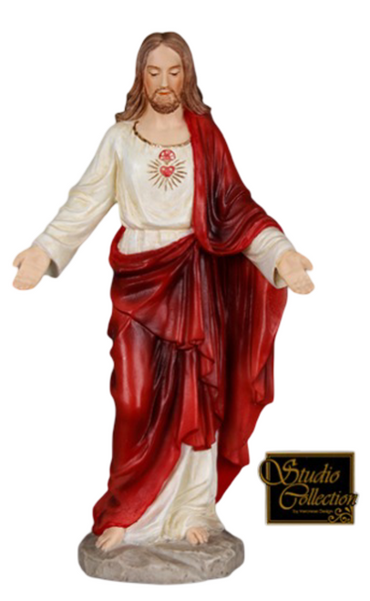 Veronese Resin Statue Sacred Heart (6 inch)