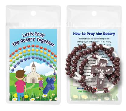 Wood Corded Rosary/Brown