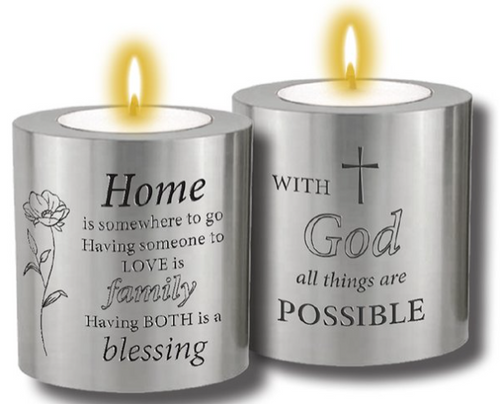 Resin Candle Holder & Candle/Home Blessing