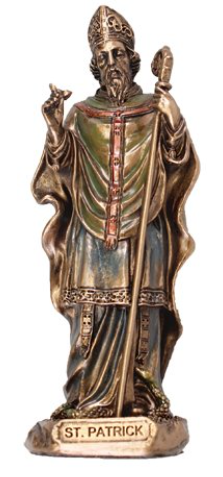 Veronese Resin Statue St. Patrick (3 1/2 inch)