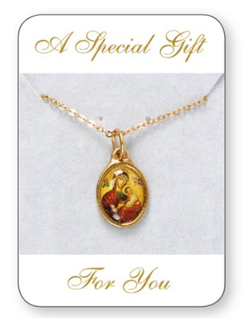 Necklet: Medal Picture -Mother of Perpetual Help -(15mm)
