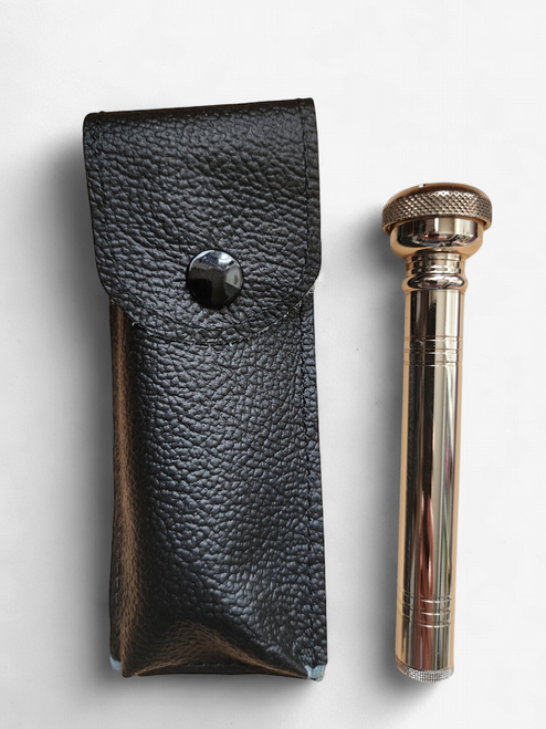 Silverstone Sprinkler(11.5cm) with Genuine Black Leather Pocket Case (Made in Italy)