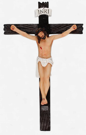 Crucifix: Florentine Resine Wall Crucifix -12 inches