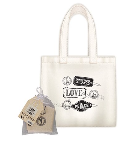 Tote Bag: Hope -Love-Peace (cotton)