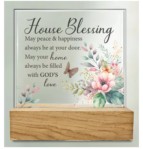 Glass Plaque: House Blessing (4'x4.5' inches)