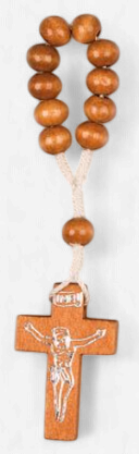 Finger Rosary/Wood Beads/Natural