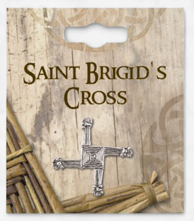 St.Brigid Cross Lapel Pin/Silver Finish