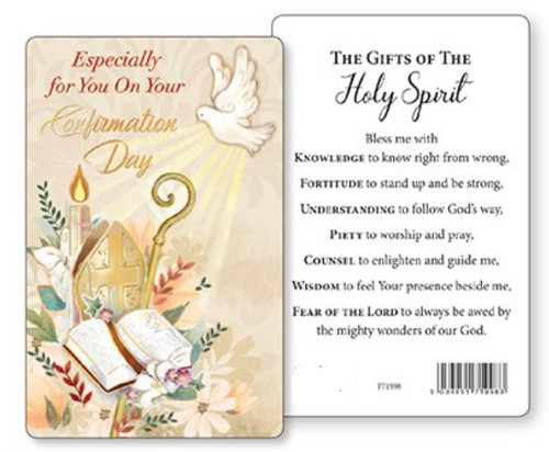Prayer Card "Especially for you on your Confirmation Day"