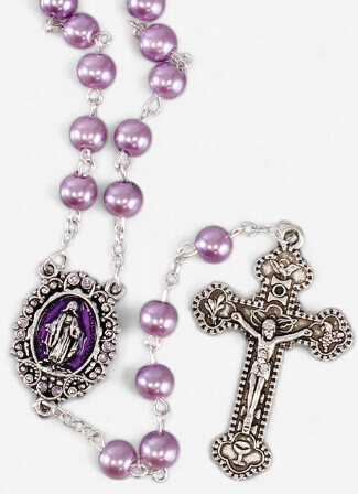 Loose Glass Rosary/Purple(7 mm)