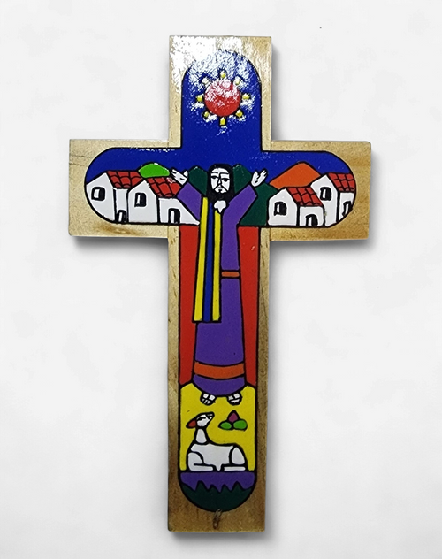 Cross: Jesus Preaching - El Salvador 15cm